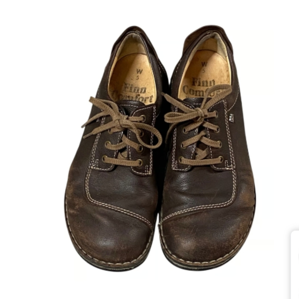 Finn Comfort Women's Dark Brown Oxfords
